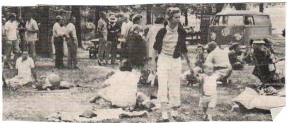 Judy Berigan Aubey - Blackhawk Farms Raceway, late ‘60’s. My orientation to racetracks with toddler son